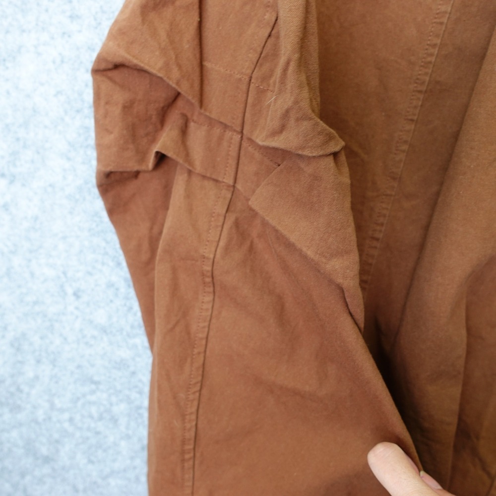 Y2K Lagenlook Cargo Skirt Womens SMALL Brown Forest Grunge Parachute Chocolate - Picture 9 of 13